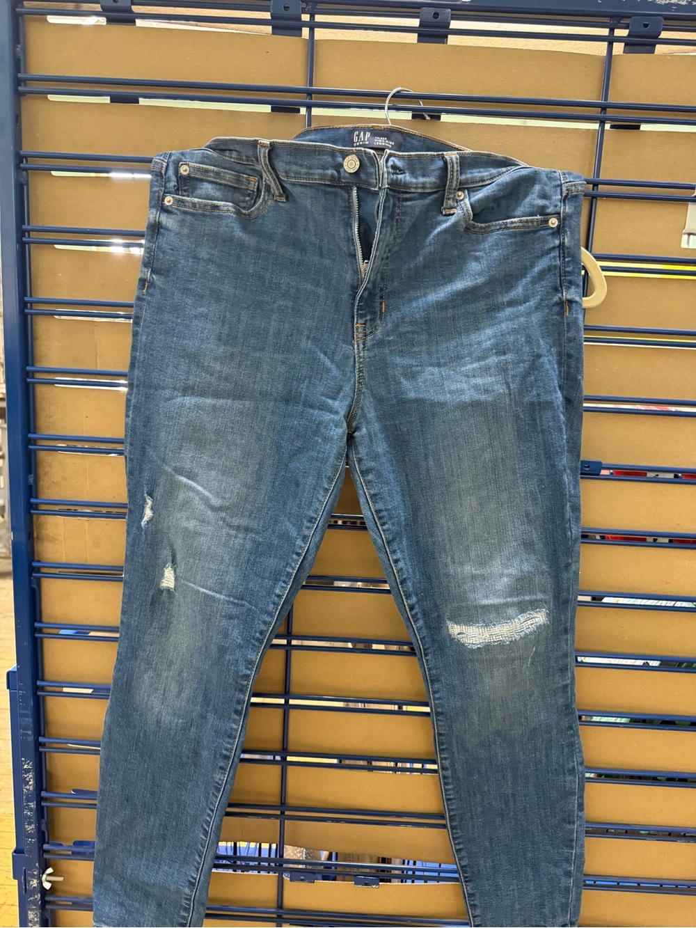 GAP Medium Blue Ripped Skinny Jeans